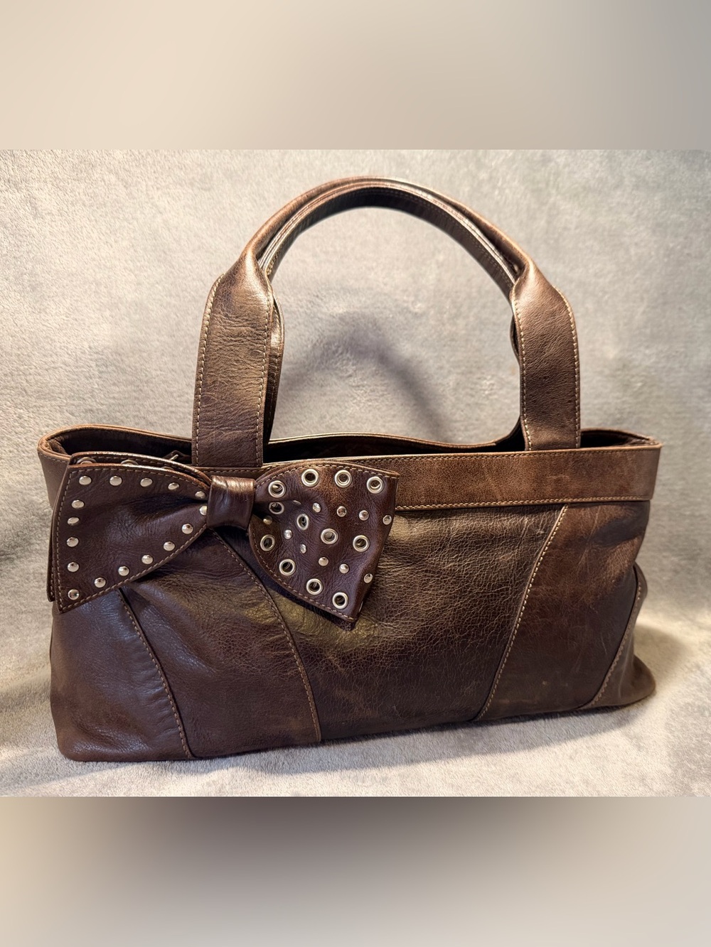 Roberta Gandolfi Italian Leater Bow Tie Satchel